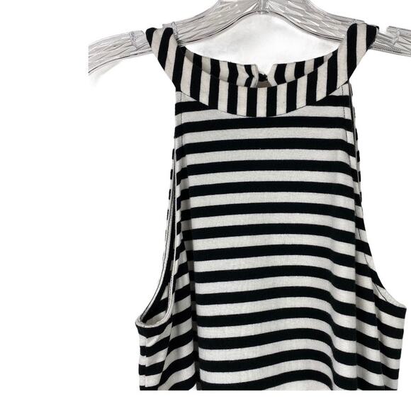 EXPRESS Womens Size XS Black White Stripe Stretchy Tank Dress Sleeveless - Picture 4 of 9
